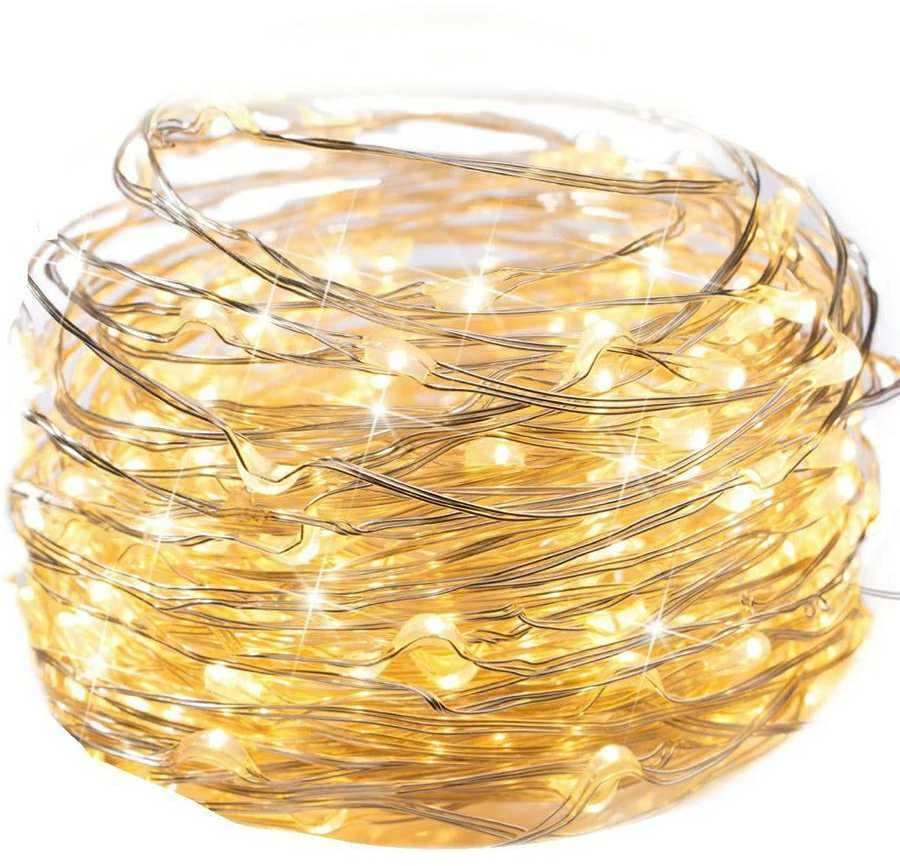 Girlianda 80 LED, šilta balta