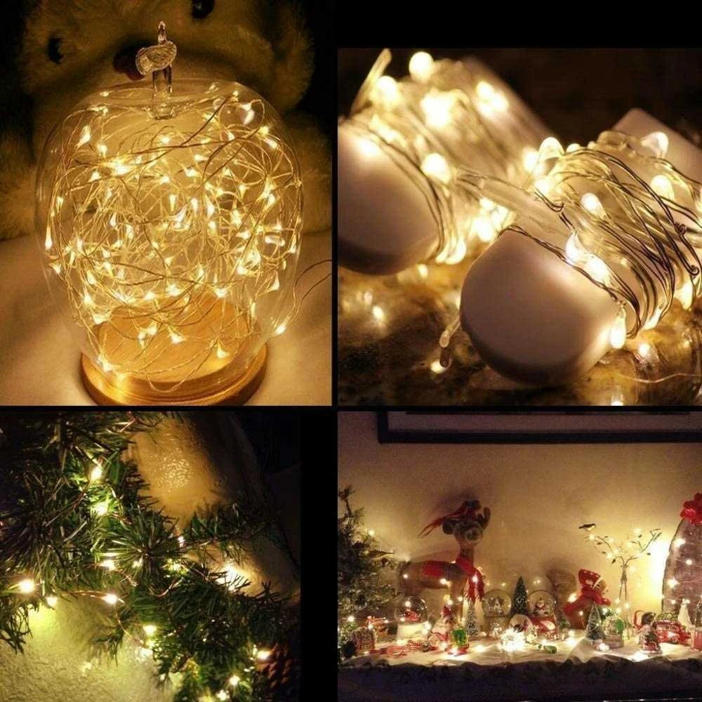 Girlianda 80 LED, šilta balta
