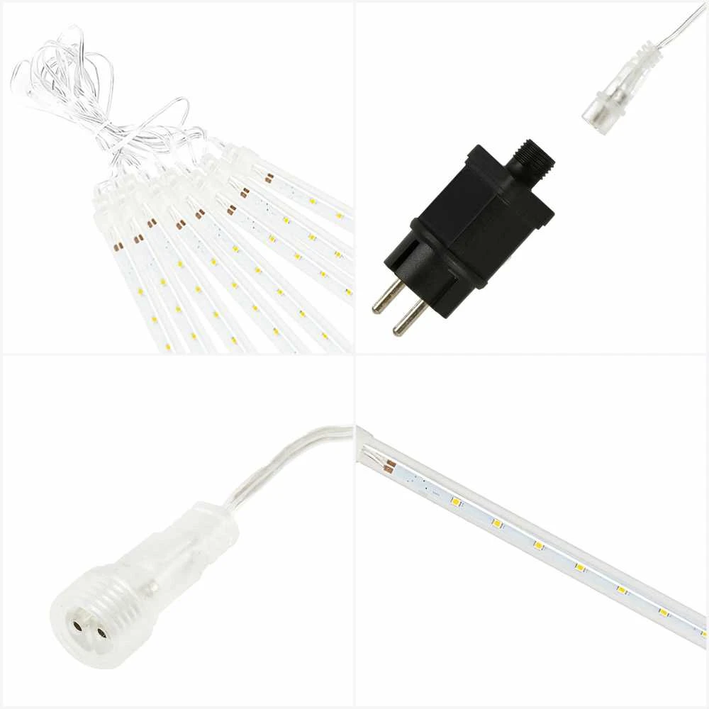 Girlianda Meteorai 144 LED "Smart", šiltai balta