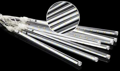 Girlianda Meteorai 144 LED "Smart", šiltai balta