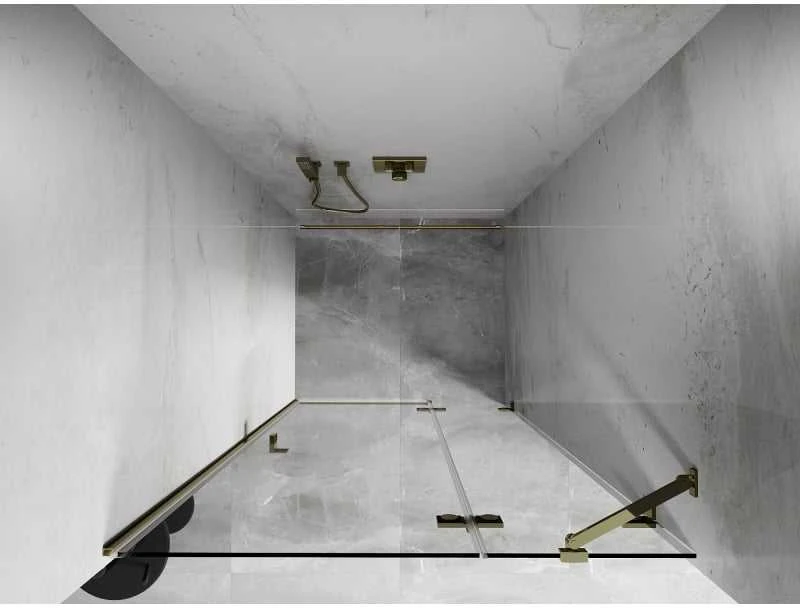 Dušo durys Mexen Lunar, dešininės, 120 cm, transparent/auksinis