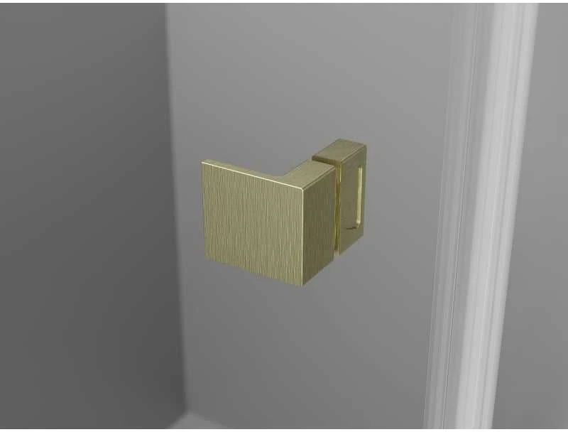 Dušo durys Mexen Lunar, dešininės, 140 cm, transparent/brushed auksinis