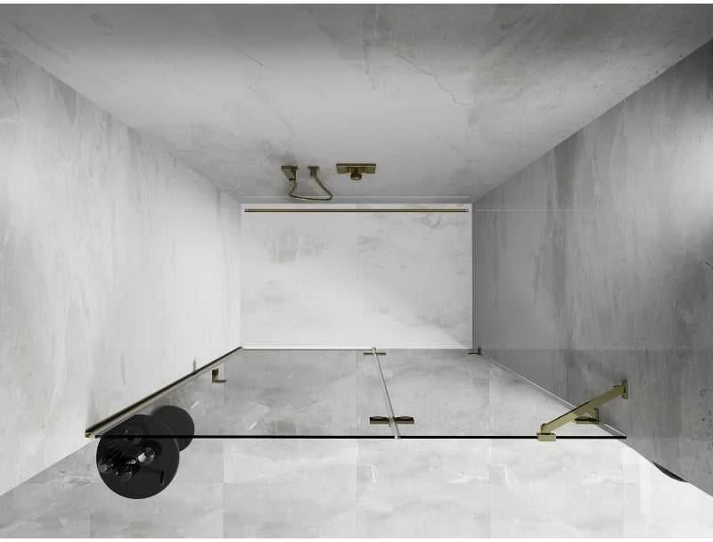 Dušo durys Mexen Lunar, dešininės, 135 cm, transparent/auksinis
