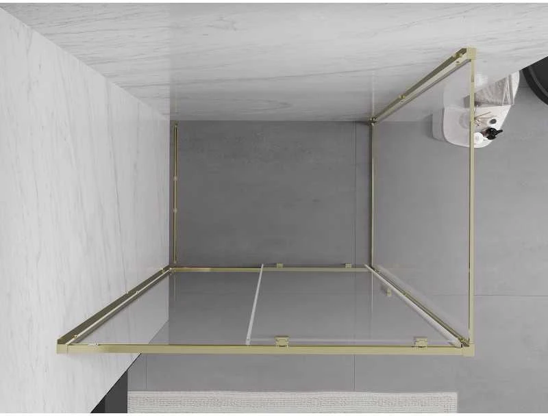 Dušo kabina Mexen Exo, stumdomos durys, 160 x 70 cm, transparent/auksinis