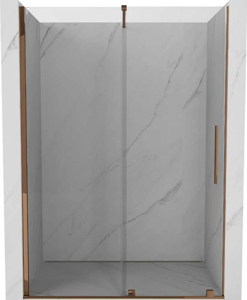 Stumdomos dušo durys Mexen Velar, Rose auksinis, 120 cm