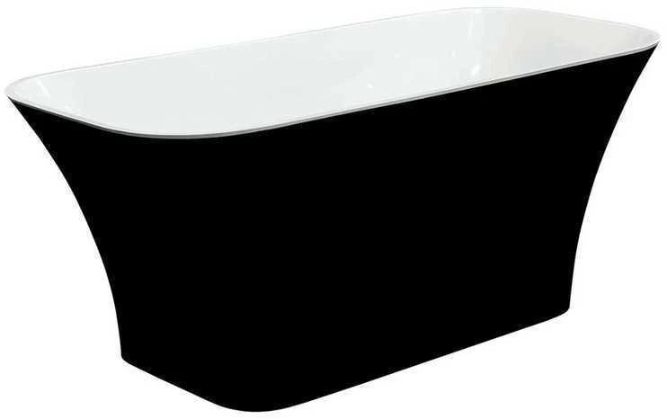 Vonia Besco Assos Juodas&Baltas Matt, 160 x 70 cm, su klik-klak auksinis valomu iš viršaus