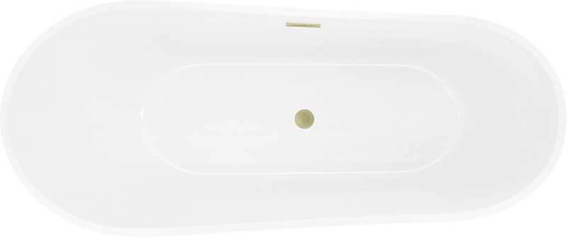 Vonia Mexen Dora, 150 x 75 cm, Baltas + Brushed auksinis persipylimas