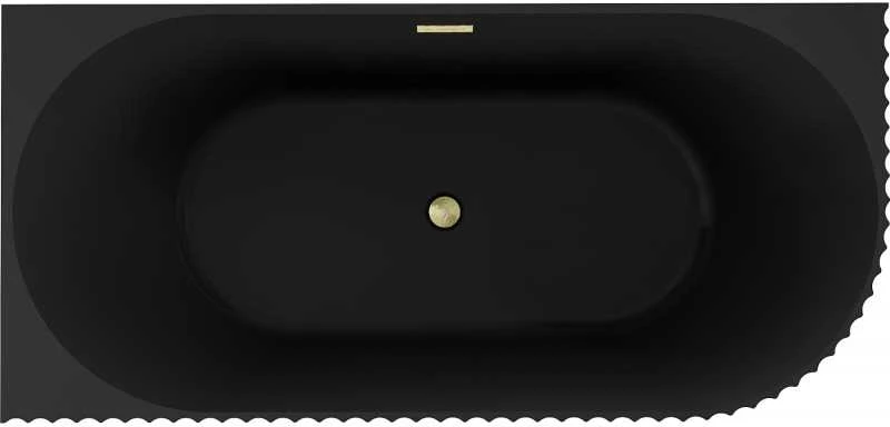 Vonia Mexen Gia, kairinė, 150 x 75 cm, Juodas matt + Brushed auksinis persipylimas