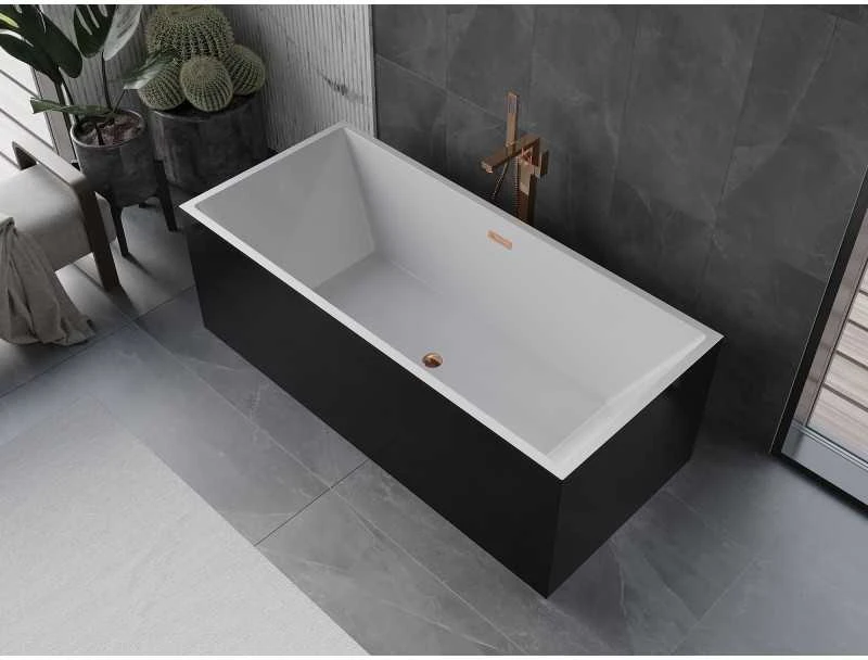Vonia Mexen Vigo, 178,5 x 80 cm, Baltas/Juodas + Rose auksinis persipylimas