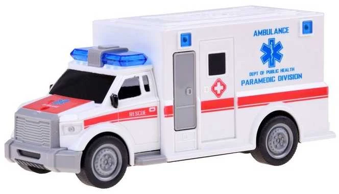 Greitosios pagalbos automobilis su garsais ir šviesom
