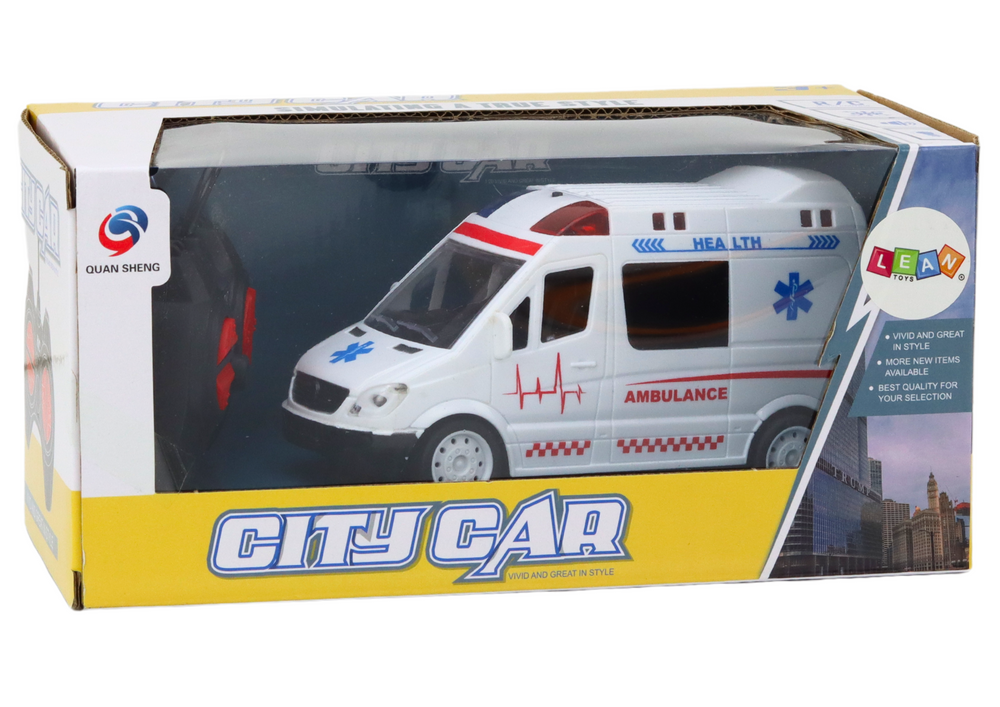 Greitosios pagalbos automobilis su nuotolinio valdymo pultu