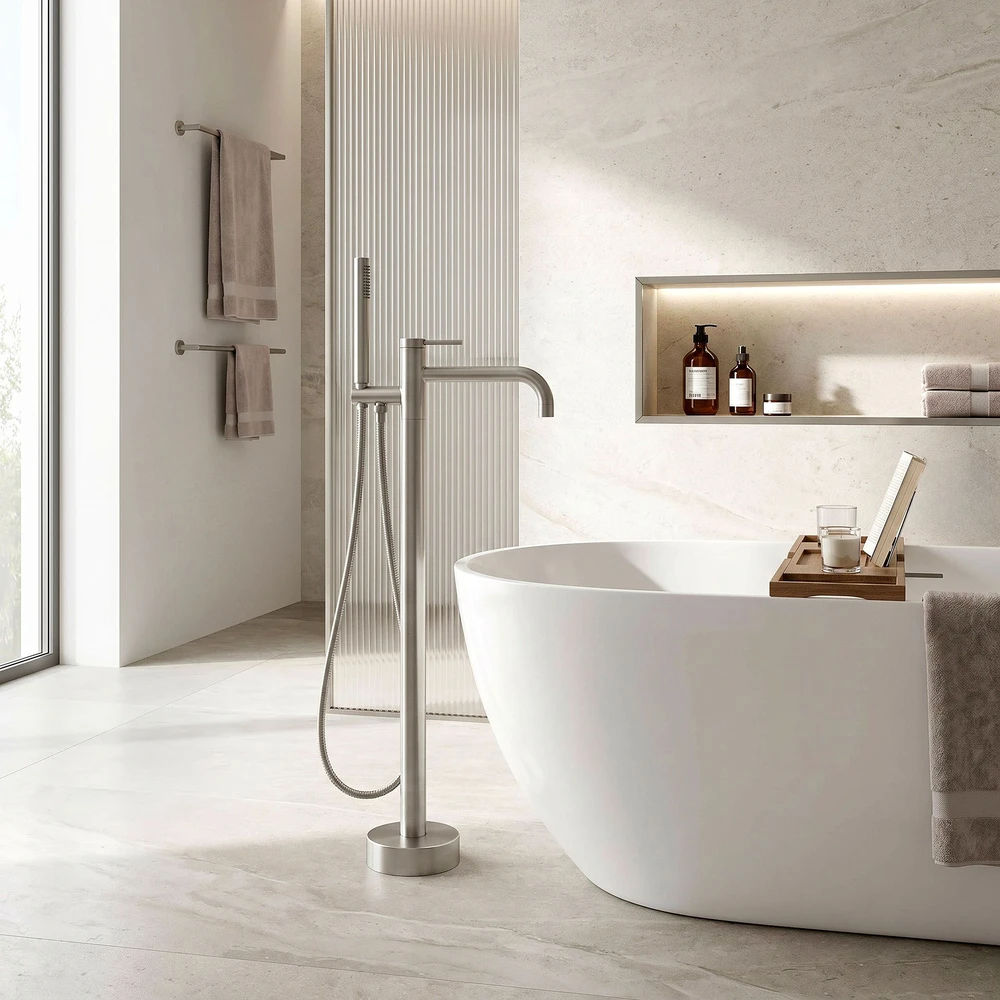 Grindinis vonios maišytuvas REA Clif, Brushed Nickel