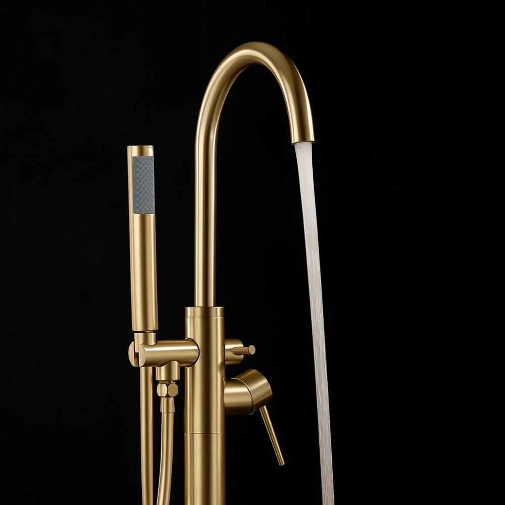 Grindinis vonios maišytuvas REA Lungo, Brushed Gold