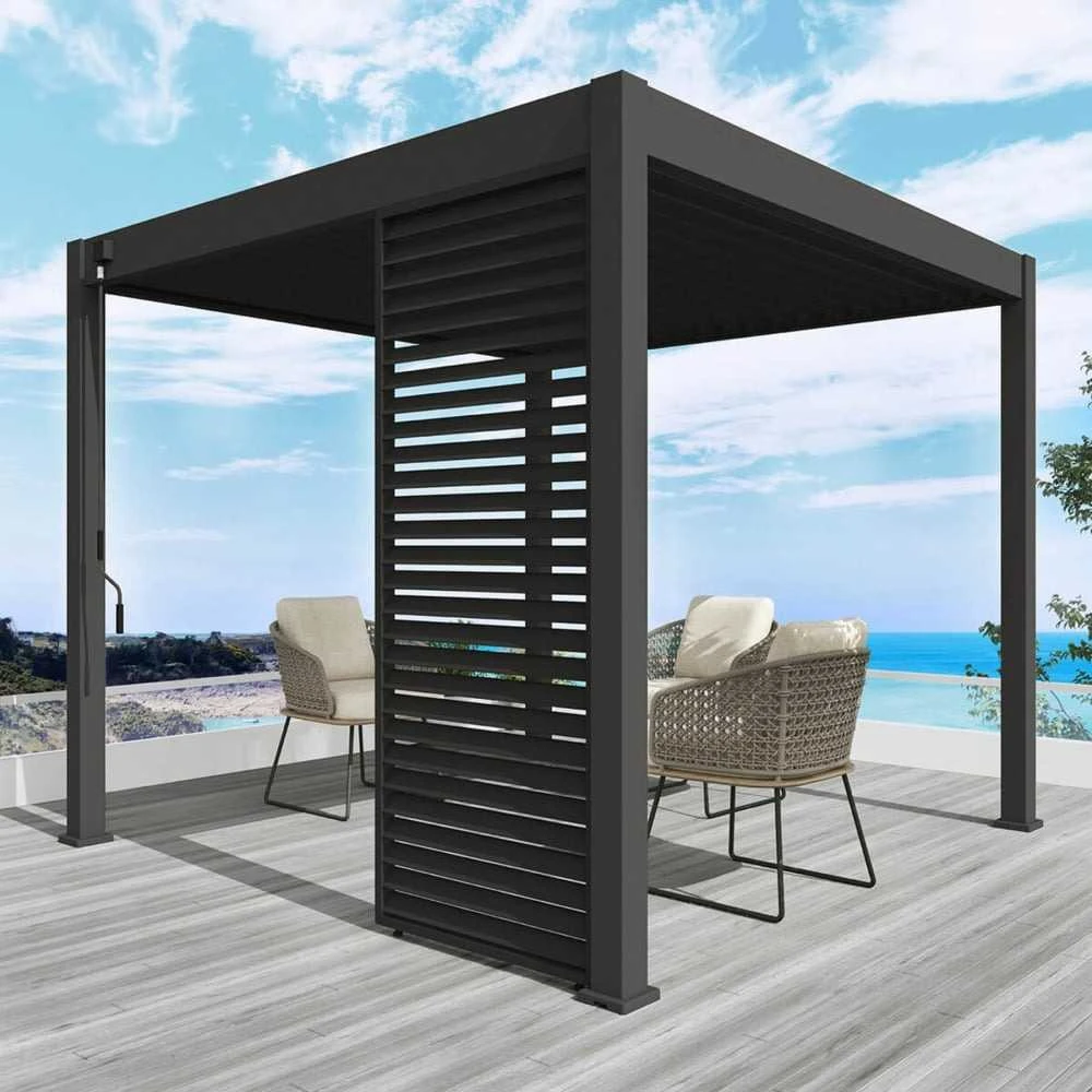 Horizontalios žaliuzės pavėsinėms Pergola ELEGANCE/DELUXE/FUSION 1 m, Anthracite (93 cm)