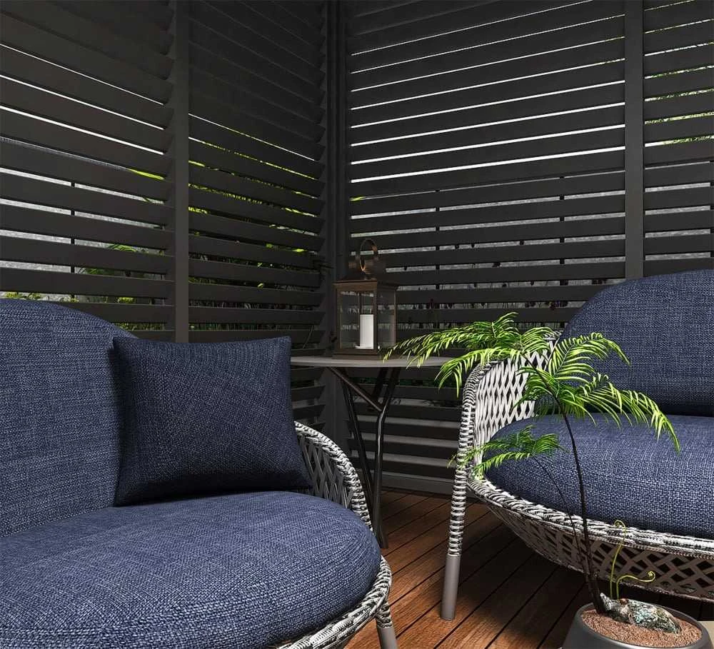 Horizontalios žaliuzės pavėsinėms Pergola ELEGANCE/DELUXE/FUSION 1 m, Anthracite (93 cm)