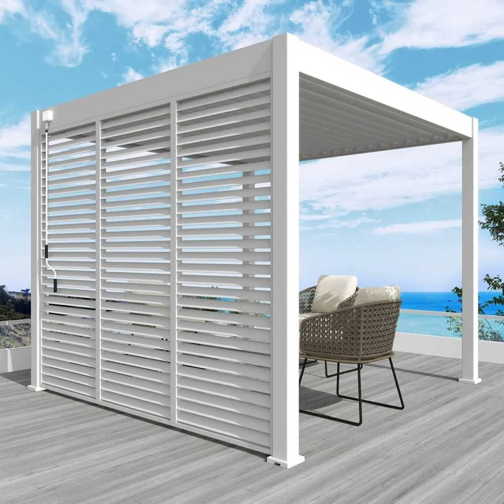 Horizontalios žaliuzės pavėsinėms Pergola ELEGANCE/DELUXE/FUSION 1 m, Baltas (93 cm)