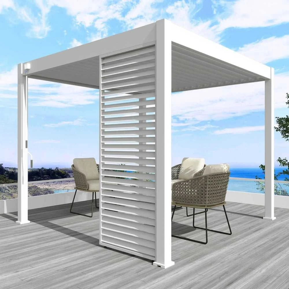 Horizontalios žaliuzės pavėsinėms Pergola ELEGANCE/DELUXE/FUSION 1 m, Baltas (93 cm)