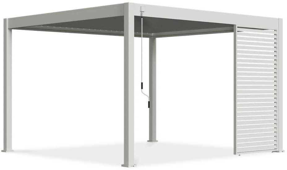 Horizontalios žaliuzės pavėsinėms Pergola ELEGANCE/DELUXE/FUSION 1.3 m, Baltas (123.5 cm)