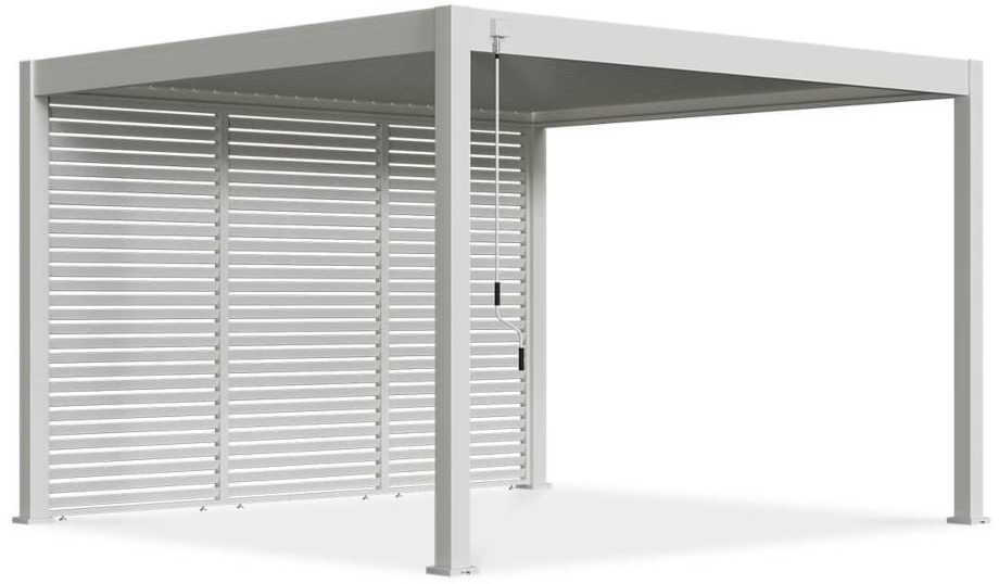 Horizontalios žaliuzės pavėsinėms Pergola ELEGANCE/DELUXE/FUSION 1.3 m, Baltas (123.5 cm)
