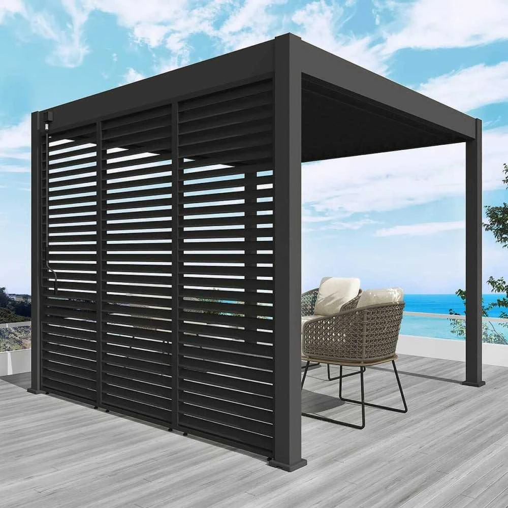 Horizontalios žaliuzės pavėsinėms Pergola ELEGANCE/DELUXE/FUSION 1 m, Anthracite (93 cm)