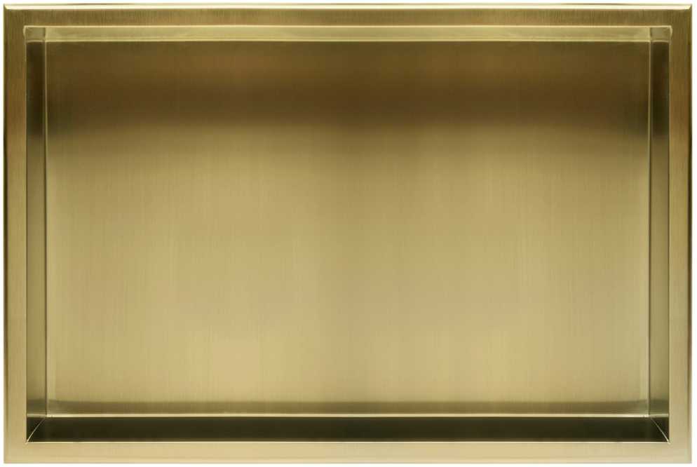 Įleidžiama vonios kambario lentyna REA 09, 30x60 cm, Brushed auksinis