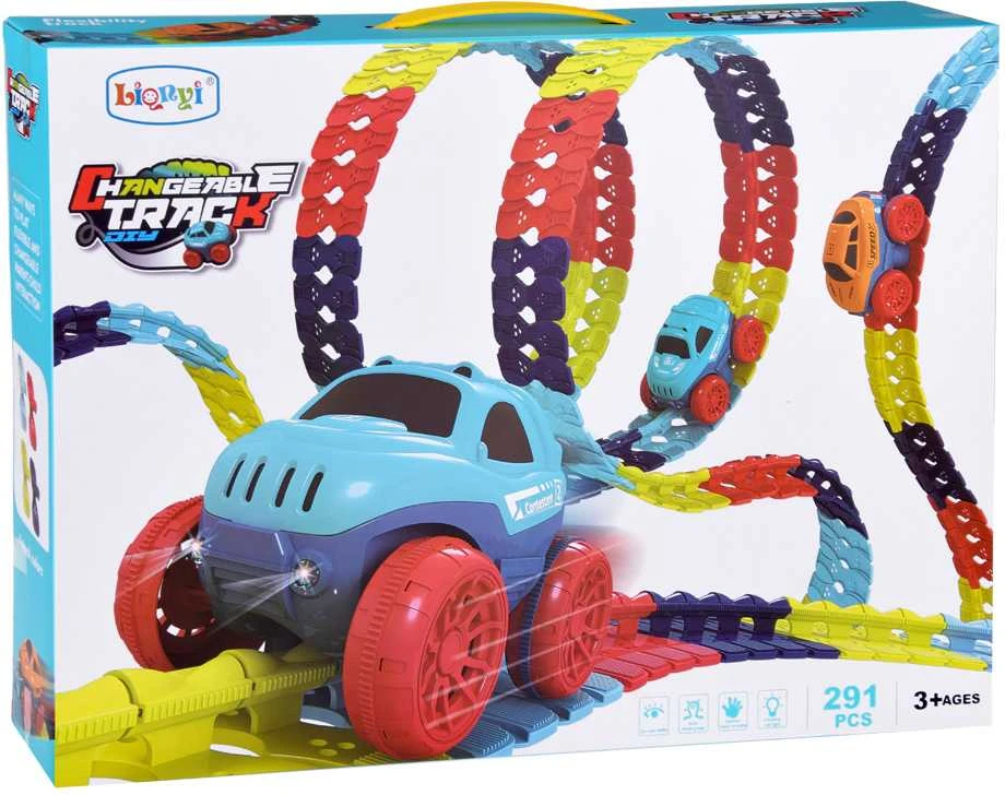 Ilga lanksti automobilių trasa + automobilis, 291 d.