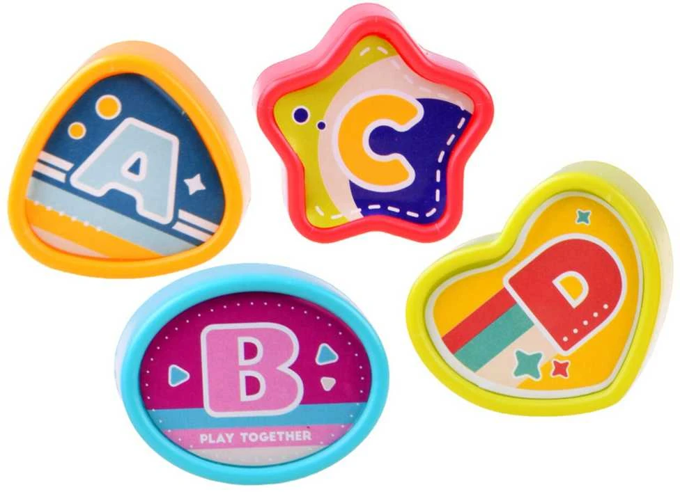 Interaktyvus edukacinis kubas su pianinu, rožinis