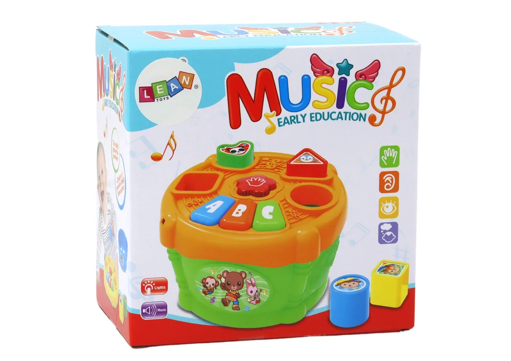Interaktyvus muzikinis būgnas-rūšiuoklis