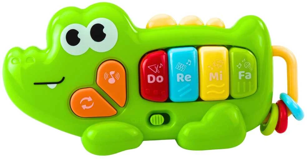 Interaktyvus muzikinis pianinas "Krokodilas", žalias