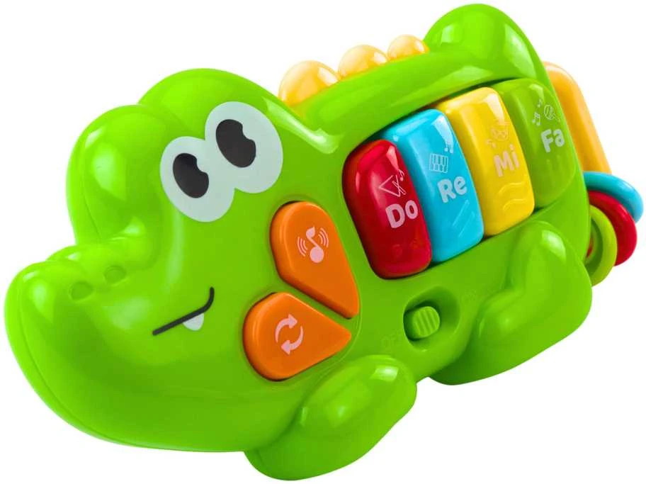 Interaktyvus muzikinis pianinas "Krokodilas", žalias