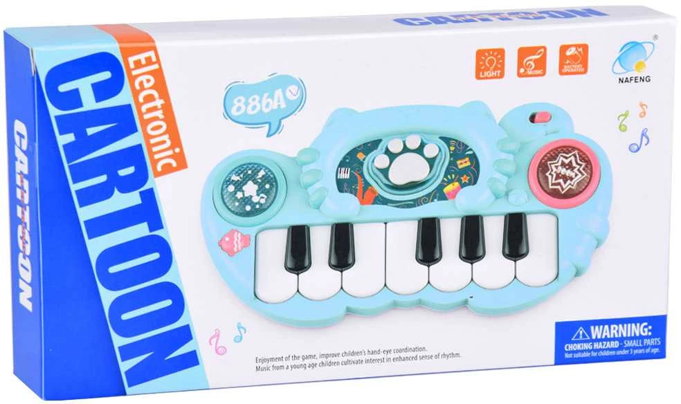 Interaktyvus muzikinis pianinas vaikams, mėlynas
