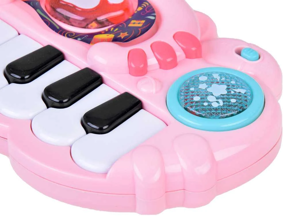 Interaktyvus muzikinis pianinas vaikams, rožinis