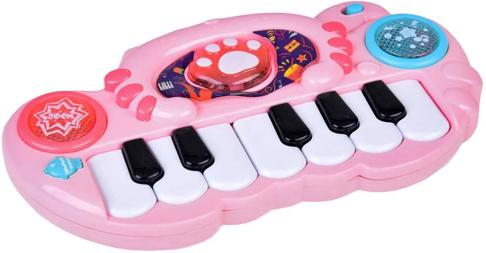Interaktyvus muzikinis pianinas vaikams, rožinis