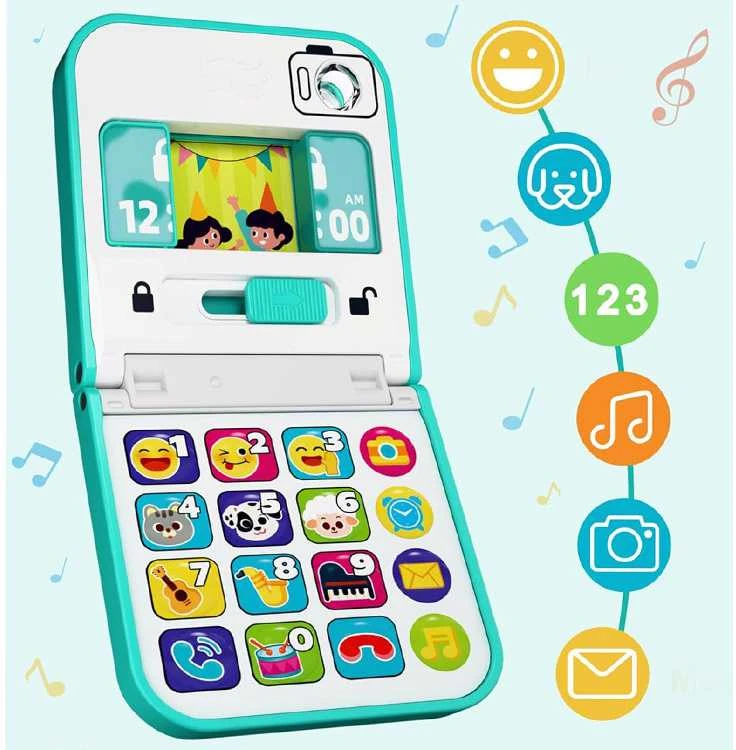 Interaktyvus muzikinis sulankstomas telefonas vaikams