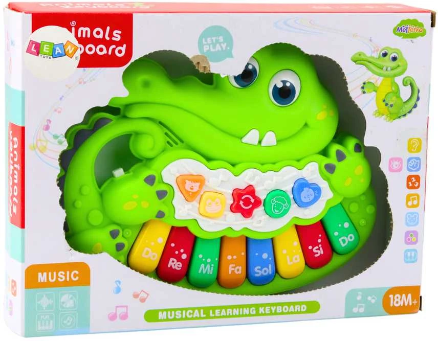 Interaktyvus pianinas kūdikiams Krokodilas, žalias