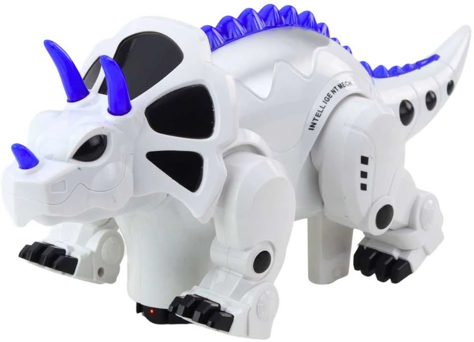 Interaktyvus robotas dinozauras Triceratopsas su nuotolinio valdymo pultu