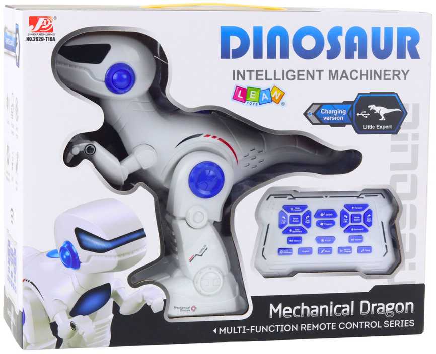 Interaktyvus robotas dinozauras Tyrannosaurus Rex su nuotolinio valdymo pultu