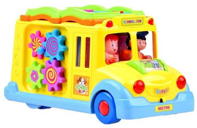 Interaktyvus spalvingas mokyklos autobusas
