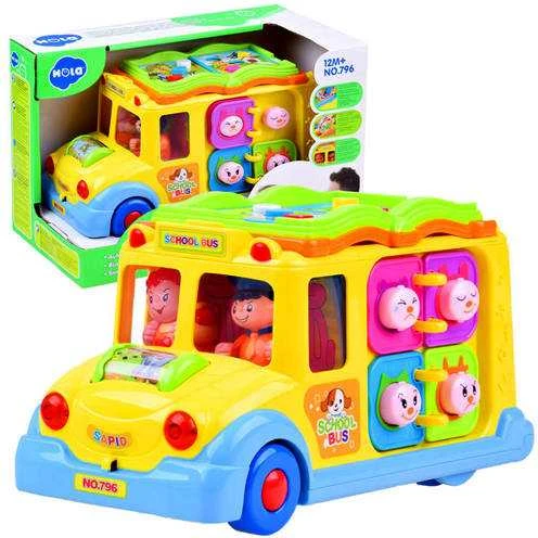 Interaktyvus spalvingas mokyklos autobusas