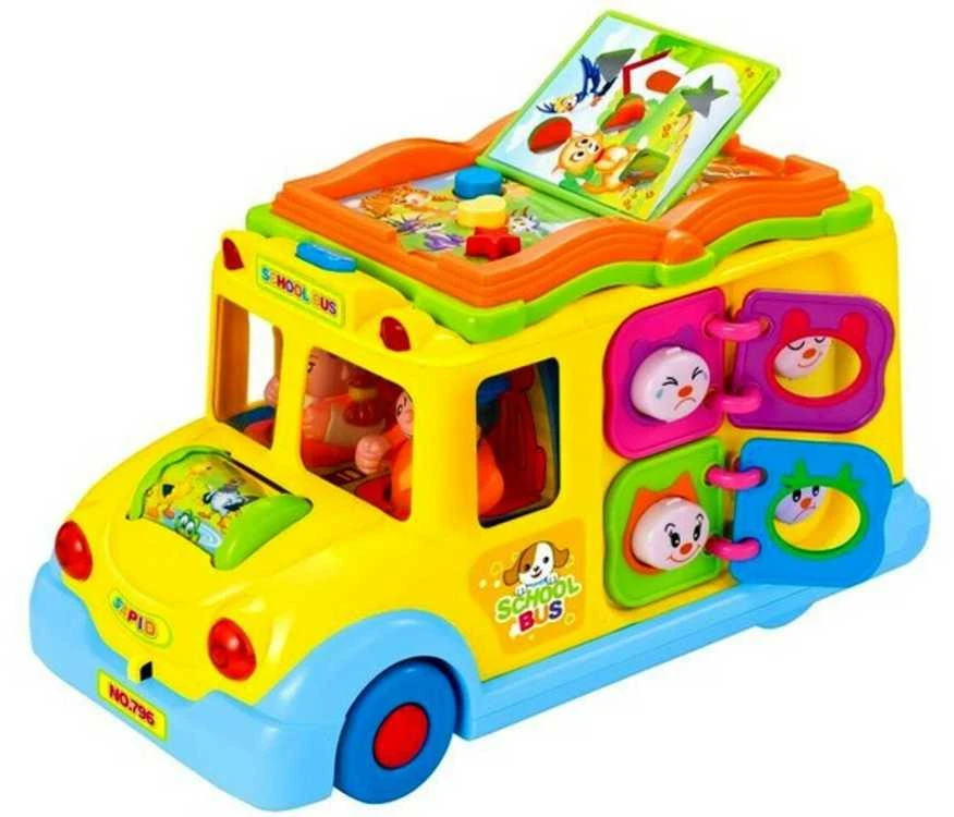 Interaktyvus spalvingas mokyklos autobusas