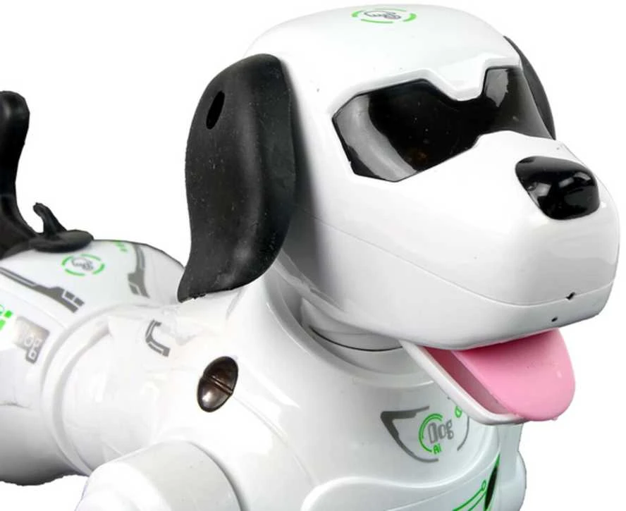 Interaktyvus šuniukas robotas su nuotolinio valdymo pultu