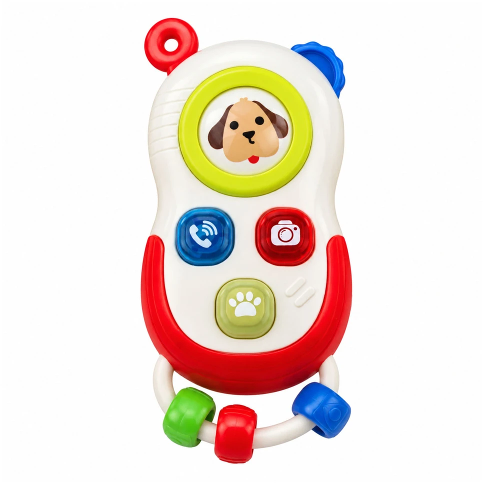 Interaktyvus telefonas vaikams su garso ir šviesos efektais