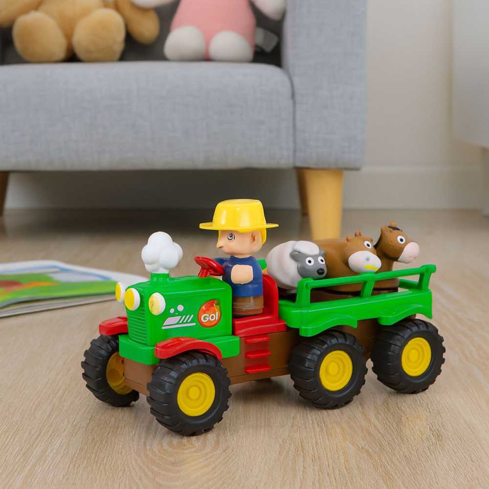 Interaktyvus traktorius su ūkininko ir gyvūnų figūrėlėmis "Farmer Fun Truck"