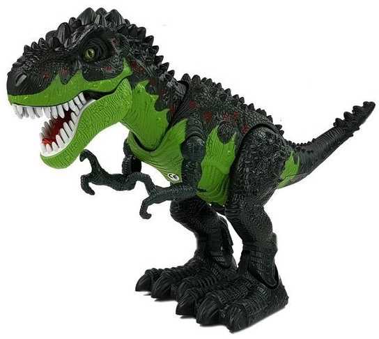 Interaktyvus ugnimi alsuojantis dinozauras, žalias