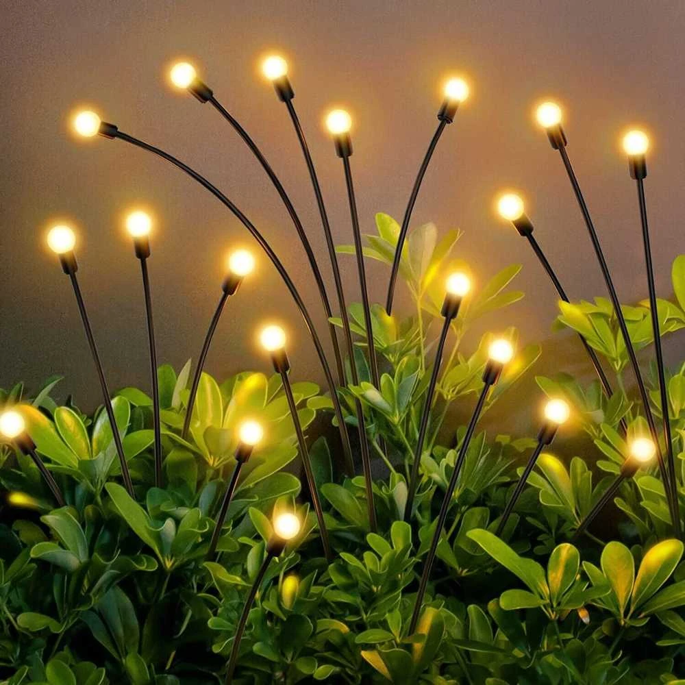 Įsmeigiami soliariniai lauko 10 LED šviestuvai, 2 vnt.