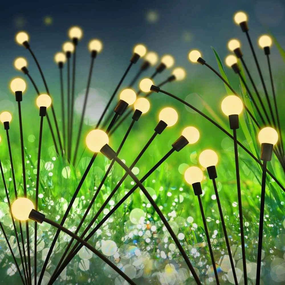 Įsmeigiami soliariniai lauko 10 LED šviestuvai, 2 vnt.