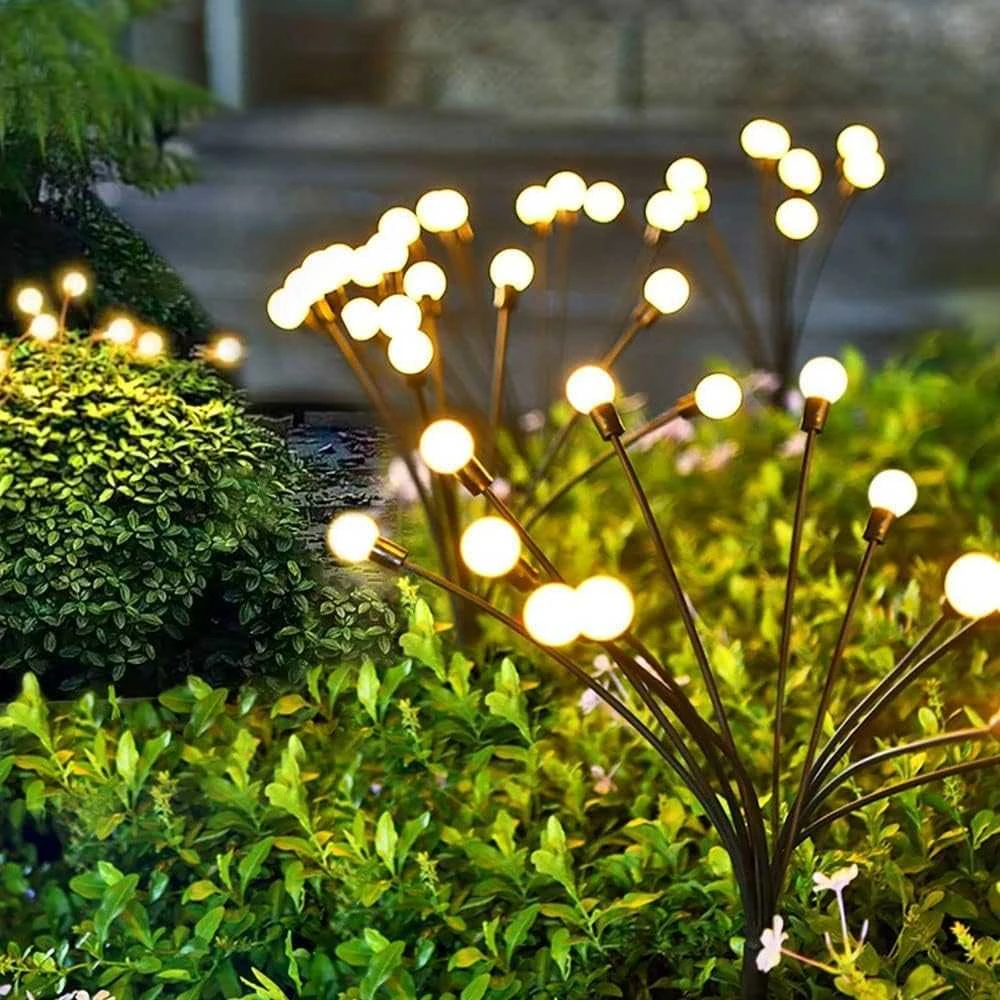 Įsmeigiami soliariniai lauko 10 LED šviestuvai, 2 vnt.