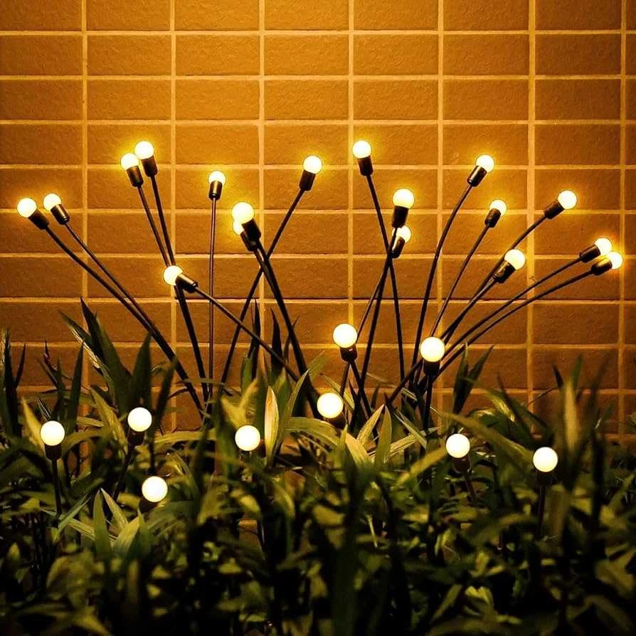 Įsmeigiami soliariniai lauko 10 LED šviestuvai, 2 vnt.