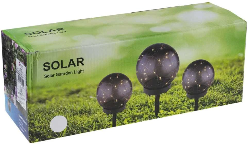 Įsmeigiami soliariniai LED sodo šviestuvai, 3 vnt.