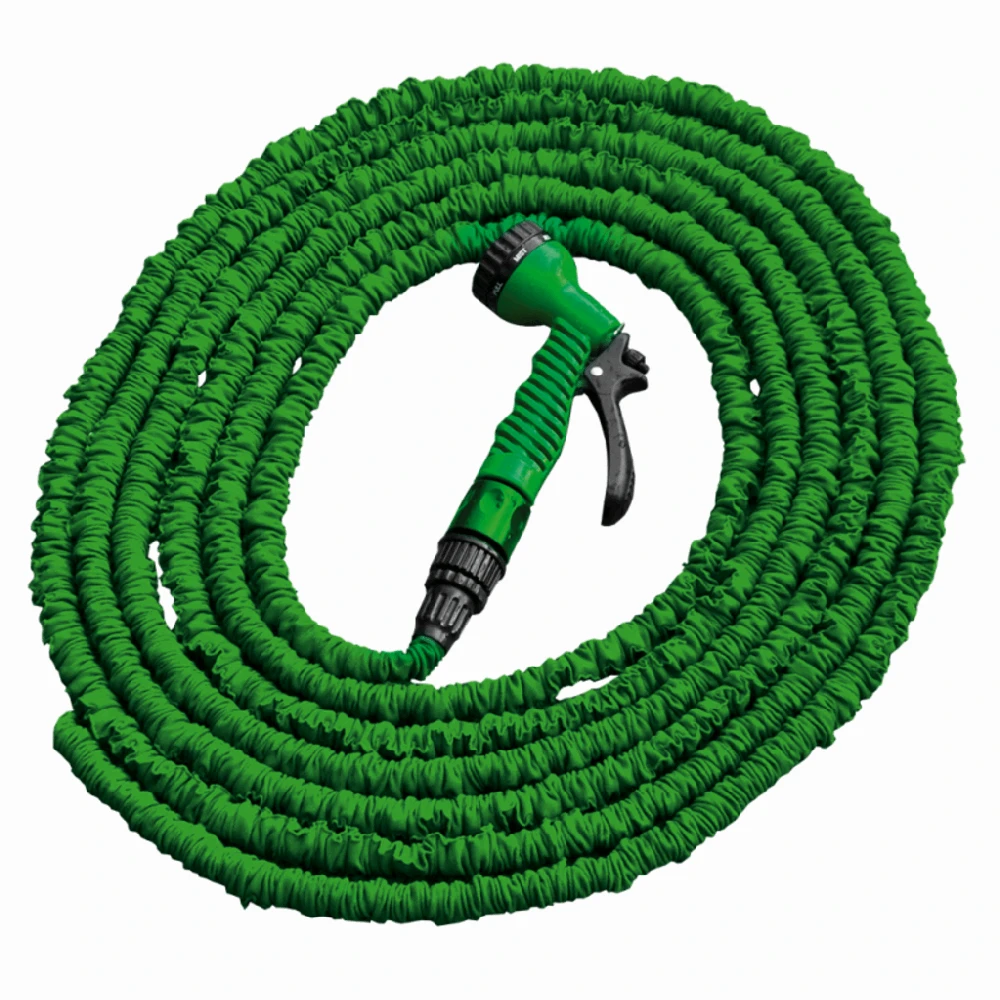 Išsitempianti sodo žarna su purkštuku Bradas Trick Hose 10m-30m, žalia